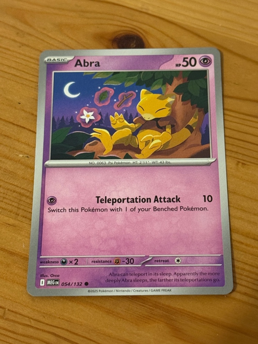 Abra Pokémon Card - Basic - (054/132)